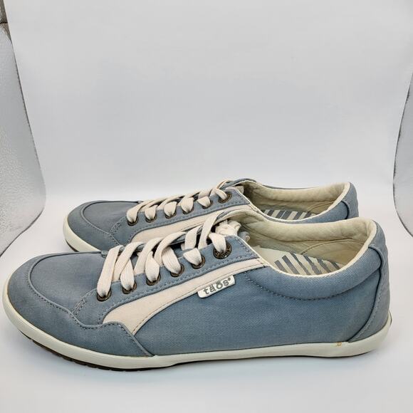 Taos Sneakers Womens 9 Blue Canvas Shooting Star Lace Up Comfort Casual Shoes - Picture 4 of 10